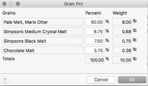 Grain percentages